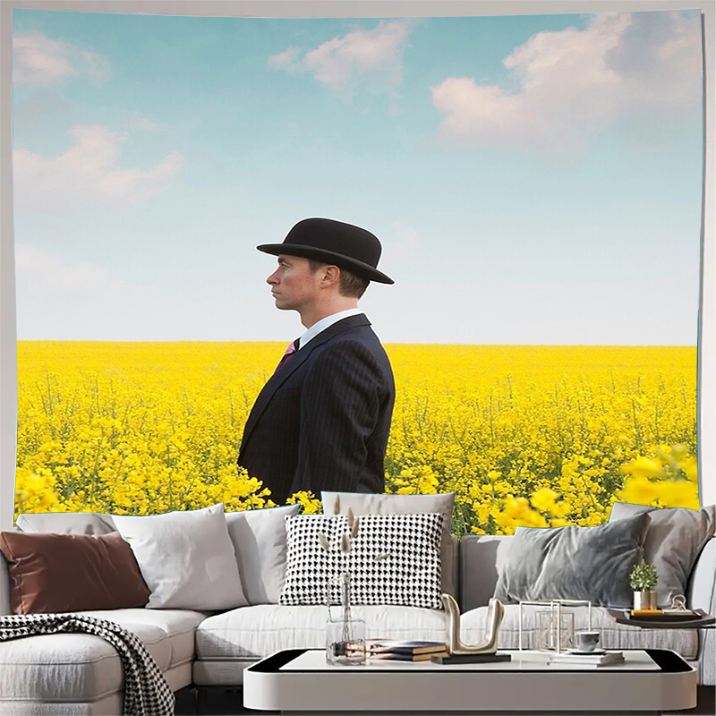 Photography Aesthetic - Vintage Tapestry Wall Hanging Field Landscape