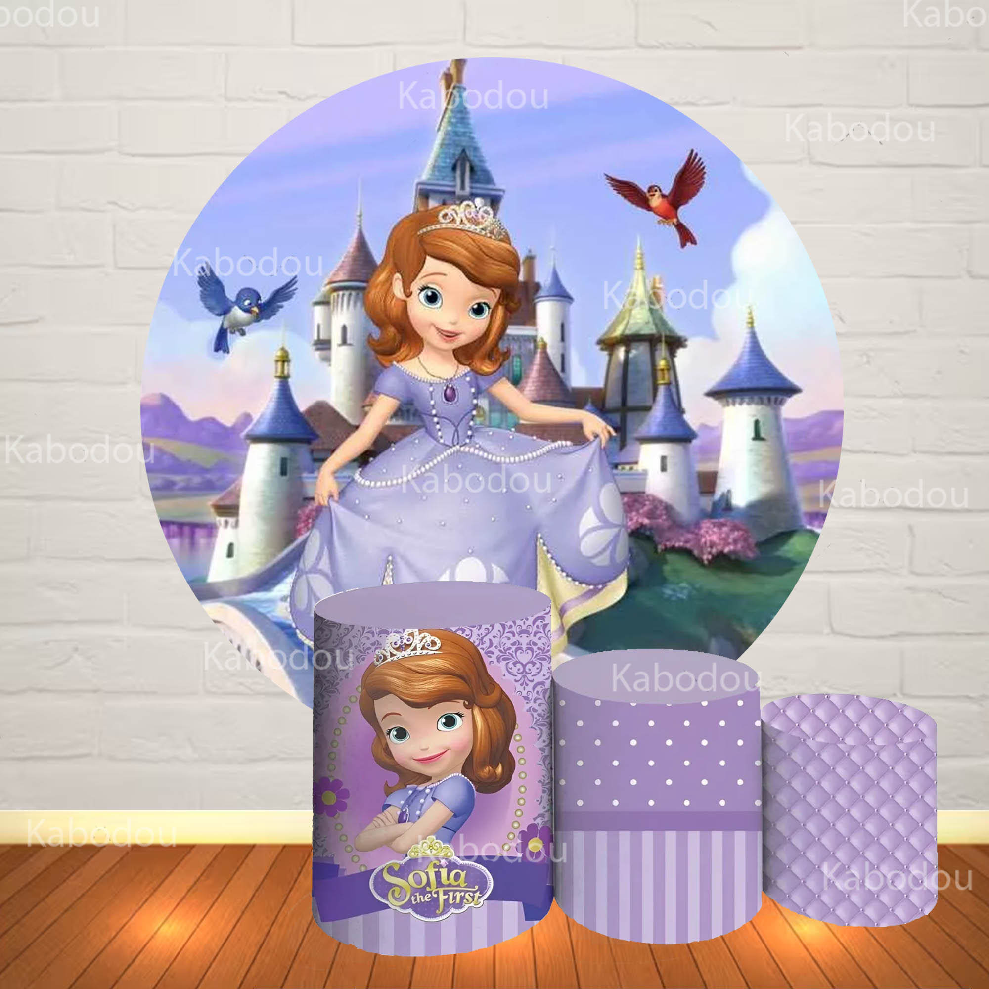 Photography Aesthetic - Sofia the First Round Backdrop Baby