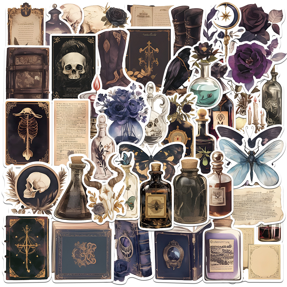 Photography Night - 50PCS Dark Academia Stickers Aesthetic Dark