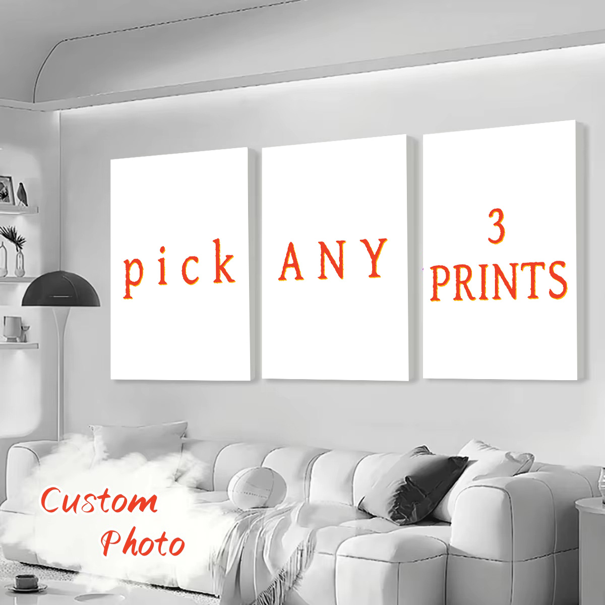 Photography Interior - 3pcs/set Custom Canvas Printing Personalized Photo