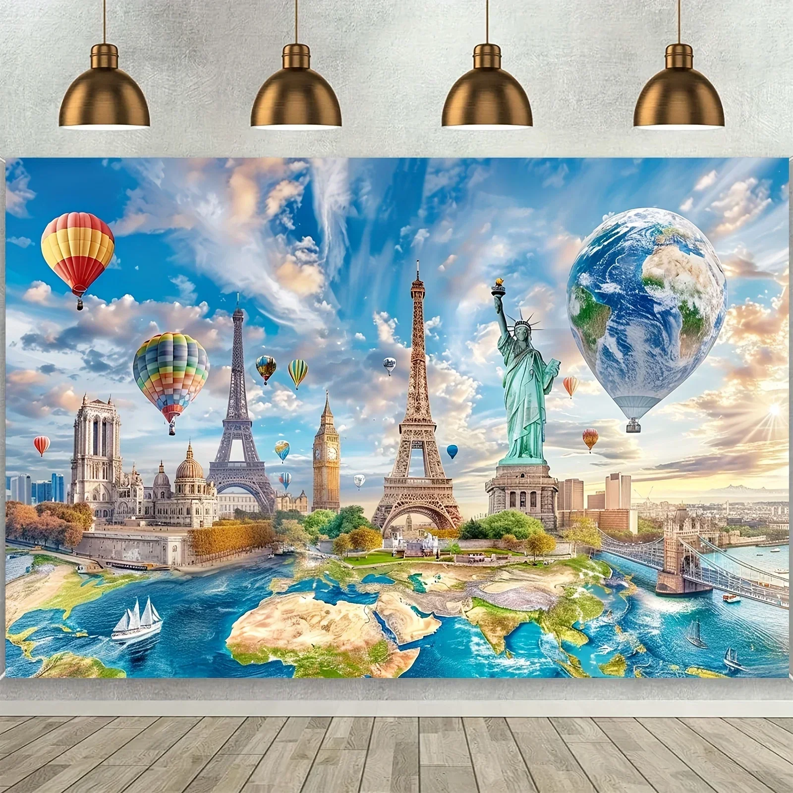 Photography History - 1pc Global Travel Photo Background World