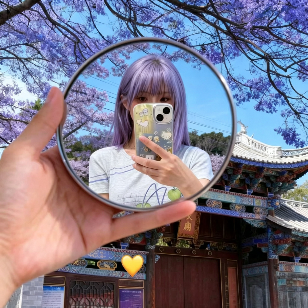 Photography Is - Round Convex Mirror Travel Selfie Photo