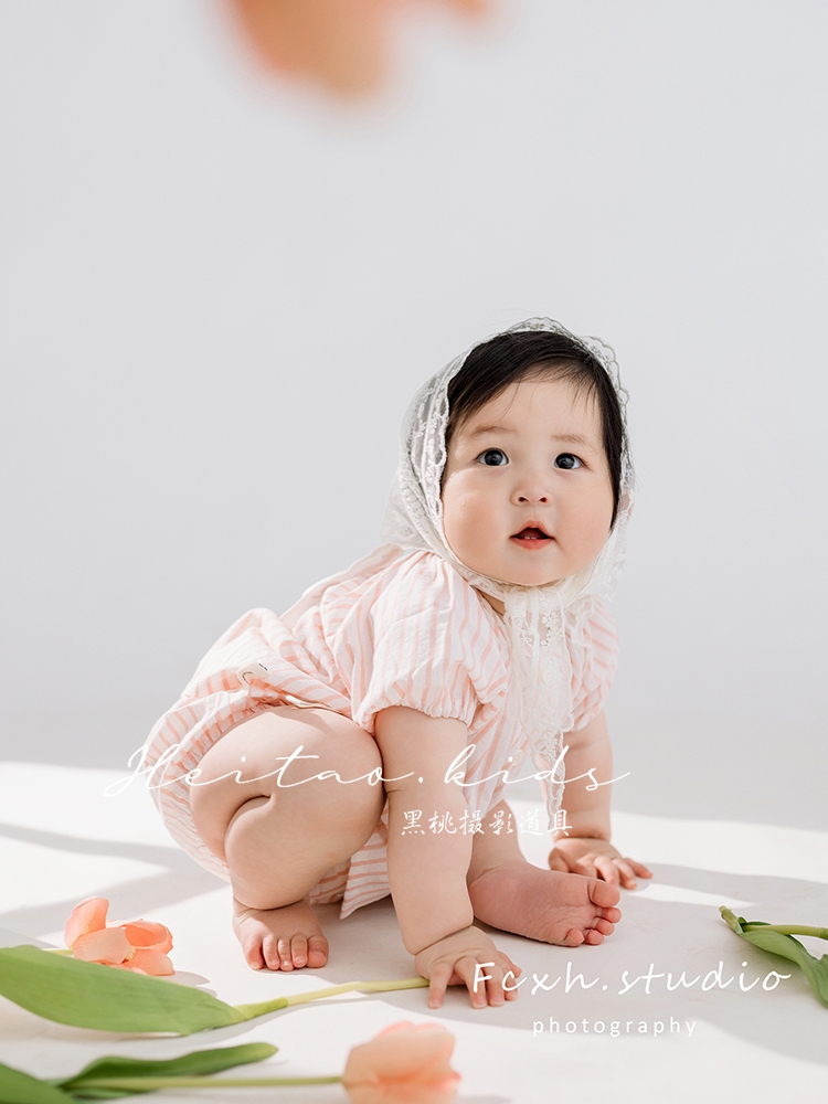 Photography Year - Pink striped set for womens treasures