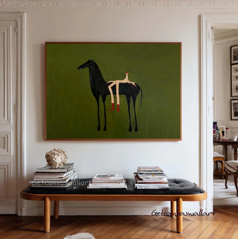 Photography Interior - Modern Abstract Western Horse & Figure