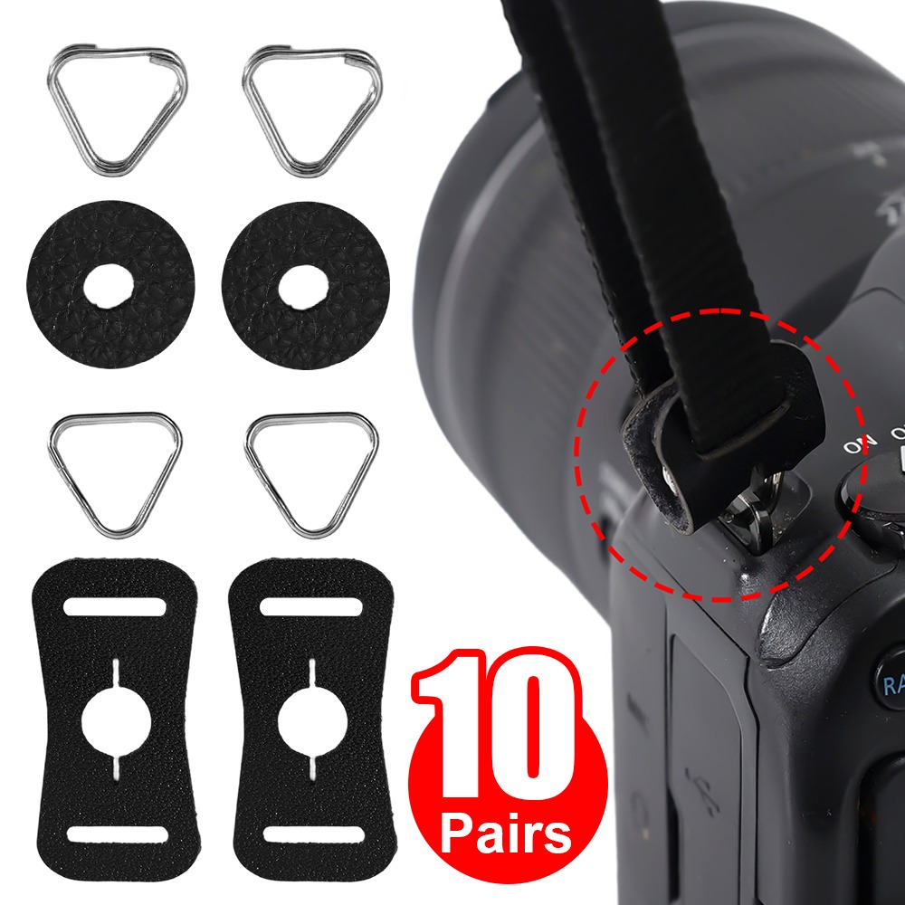 Camera Strap Leather - Camera Strap Eyelet Lug Triangle Split