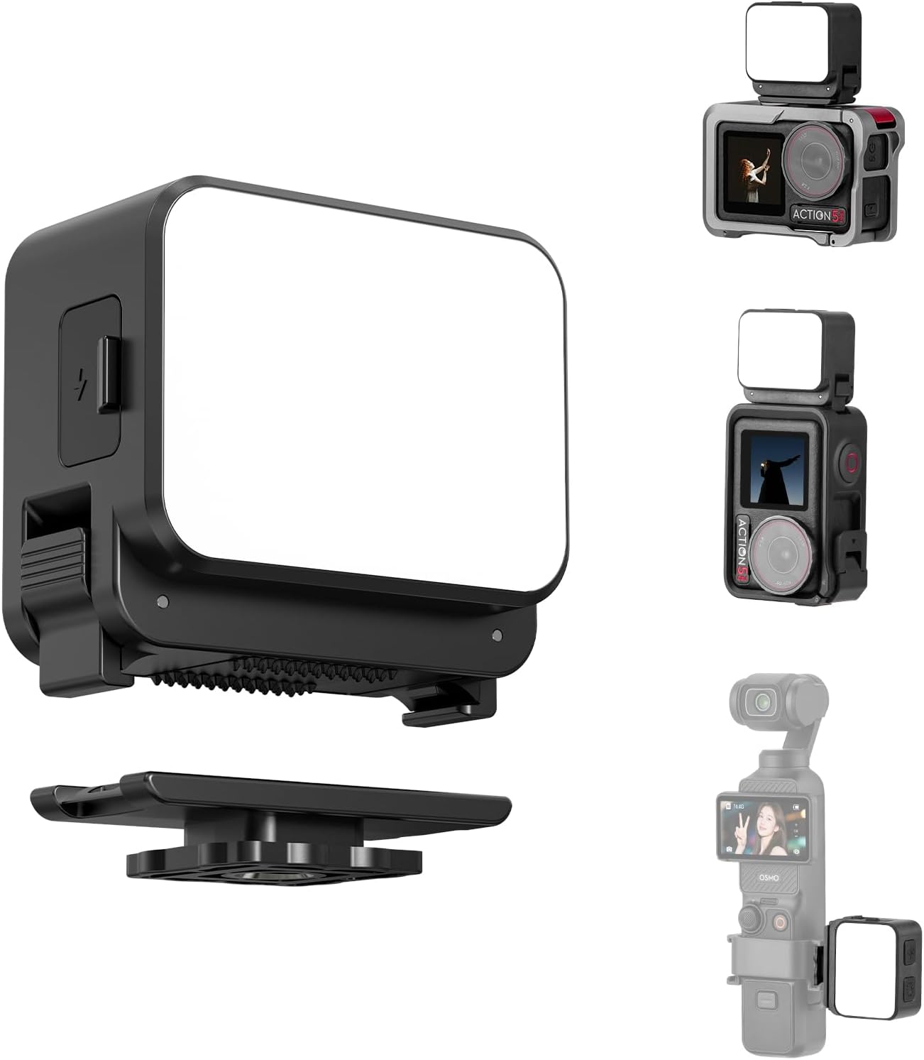 Camera Cold Shoe - Mini LED Light for Action Camera,