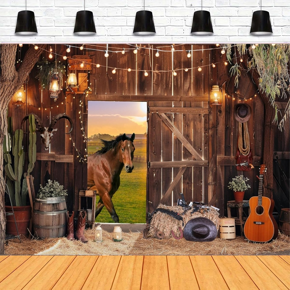 Photography Competition - Photography Backdrop Western Cowboy Country Horse