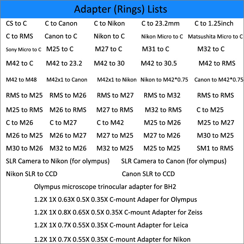 RMS to C Mount Microscope Came – обзор и цена Lens Adapter Ring