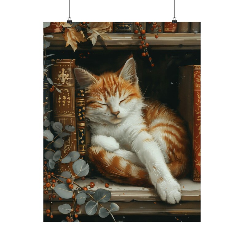 Cute Cat and Book Poster Victo – обзор и цена Photography Night