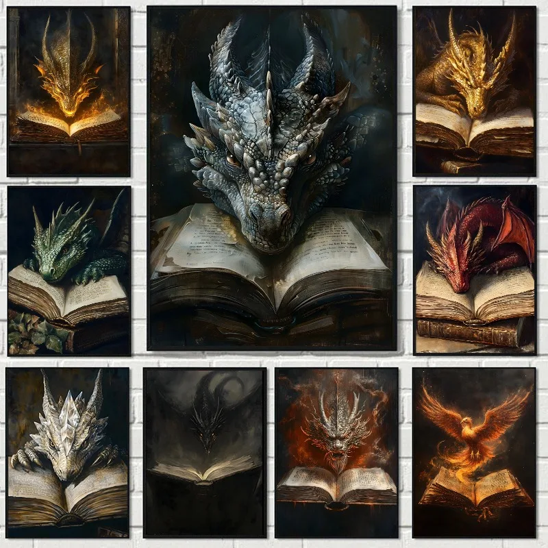 Large Dragon Reading Book Post – обзор и цена Photography Night