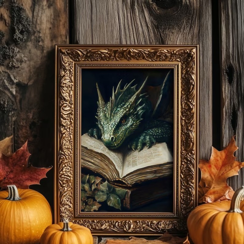 Large Dragon Reading Book Post – обзор и цена Photography Night