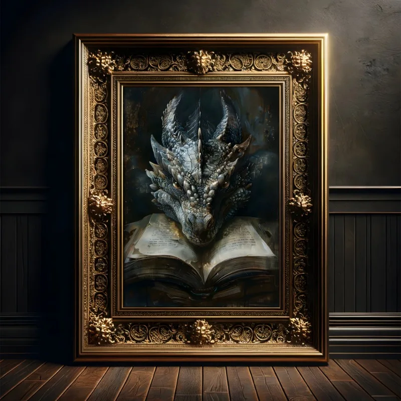Large Dragon Reading Book Post – обзор и цена Photography Night