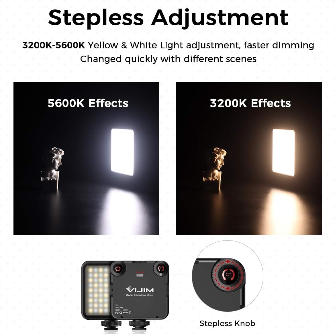 3000mAh Bi-Color LED Video Lig – обзор и цена Camera Cold Shoe