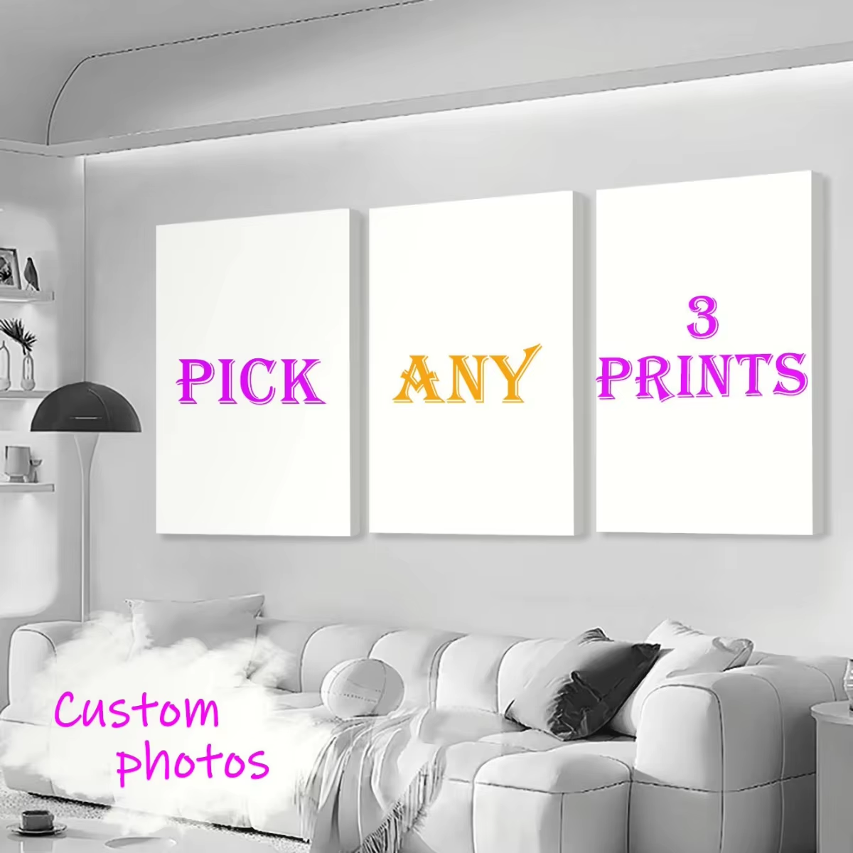3pcs/set Custom Canvas Printin – обзор и цена Photography Interior
