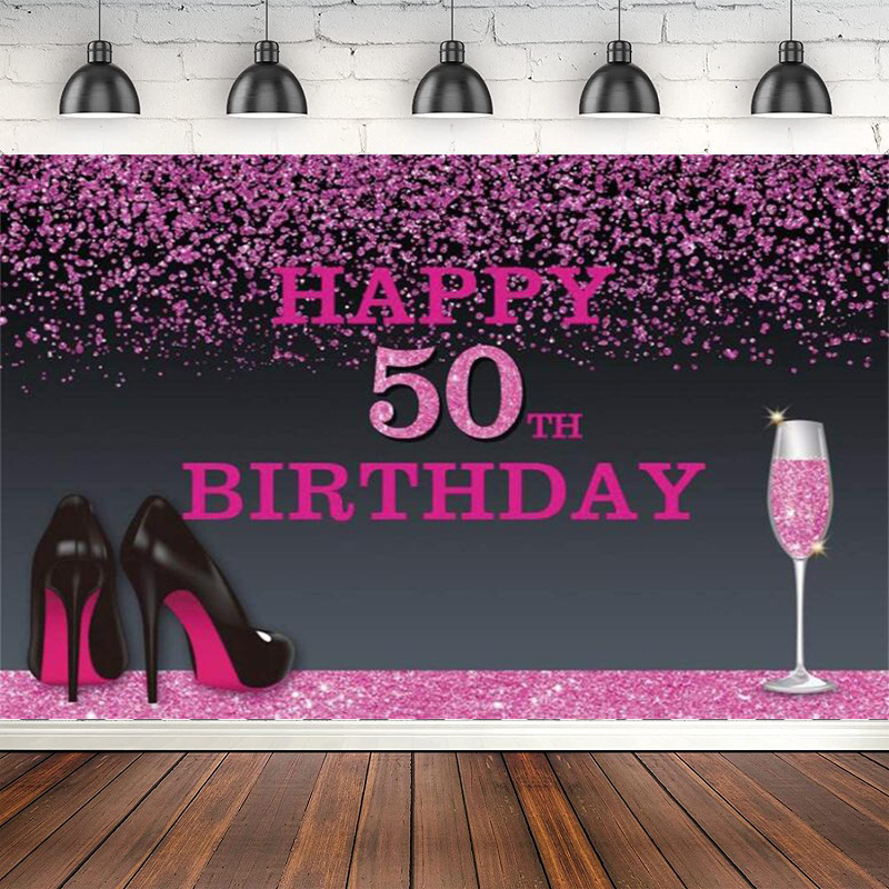 Photography Backdrop 50th Birt – обзор и цена Photography Word