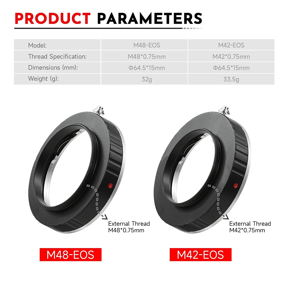 EYSDON M42/ M48 To EOS Camera  – обзор и цена Lens Adapter Ring