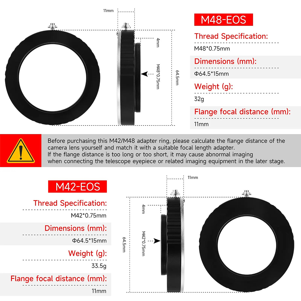 EYSDON M42/ M48 To EOS Camera  – обзор и цена Lens Adapter Ring
