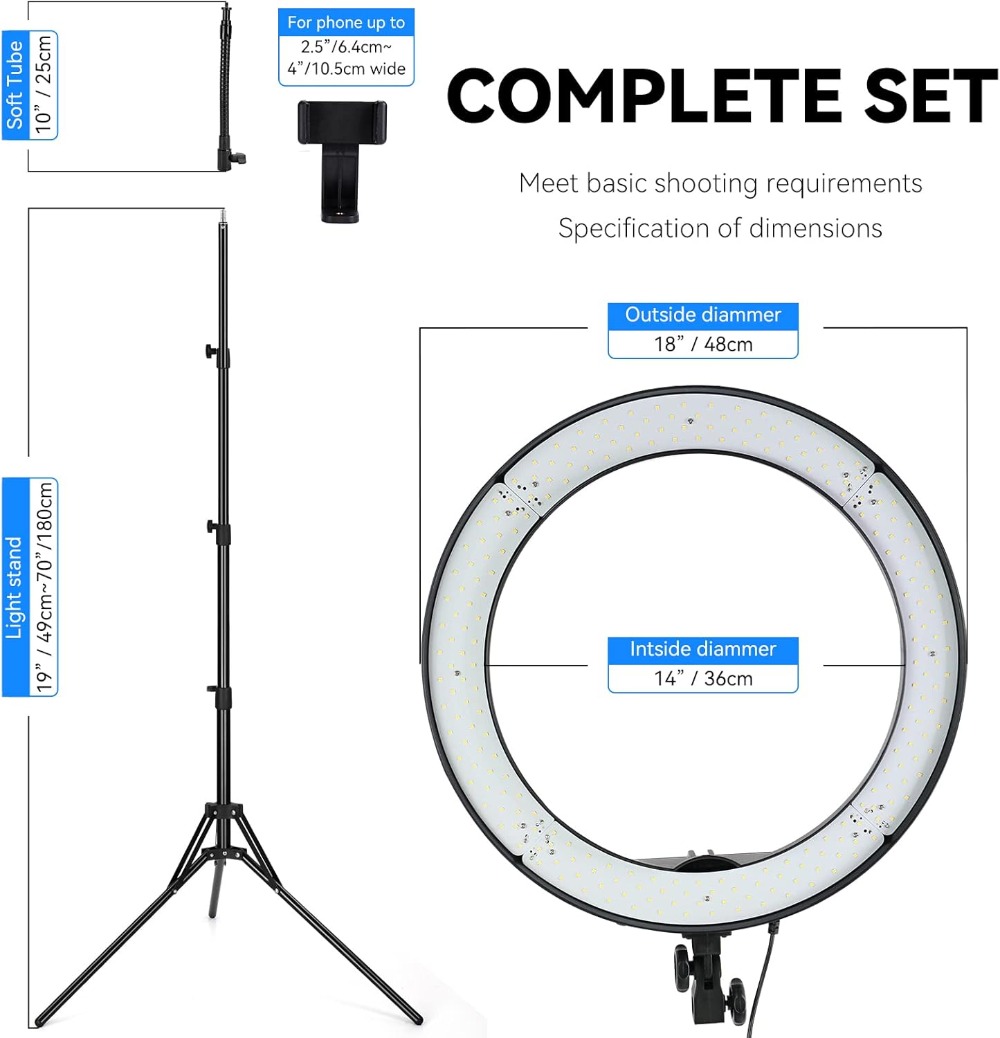 18-Inch 55W Ring Light with 24 – обзор и цена Photography Youtube