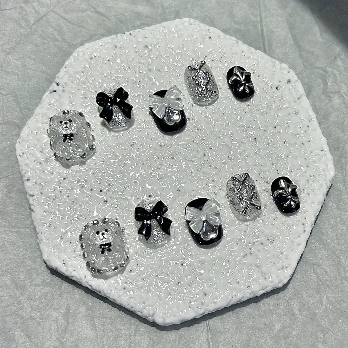 10 PCS Sheer Lace Bear Nail Ar – обзор и цена Photography Night