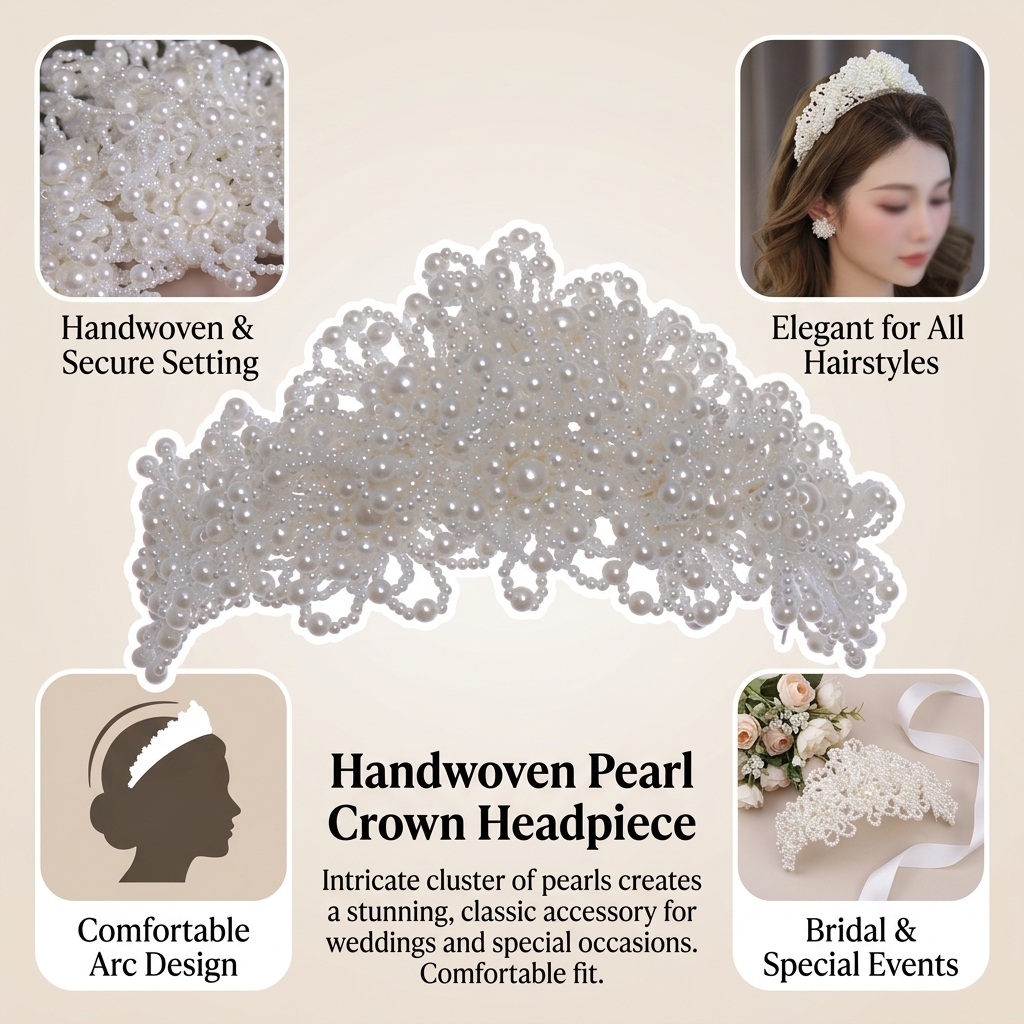 Pearl Crown Headpiece For Wedd – обзор и цена Photography Is