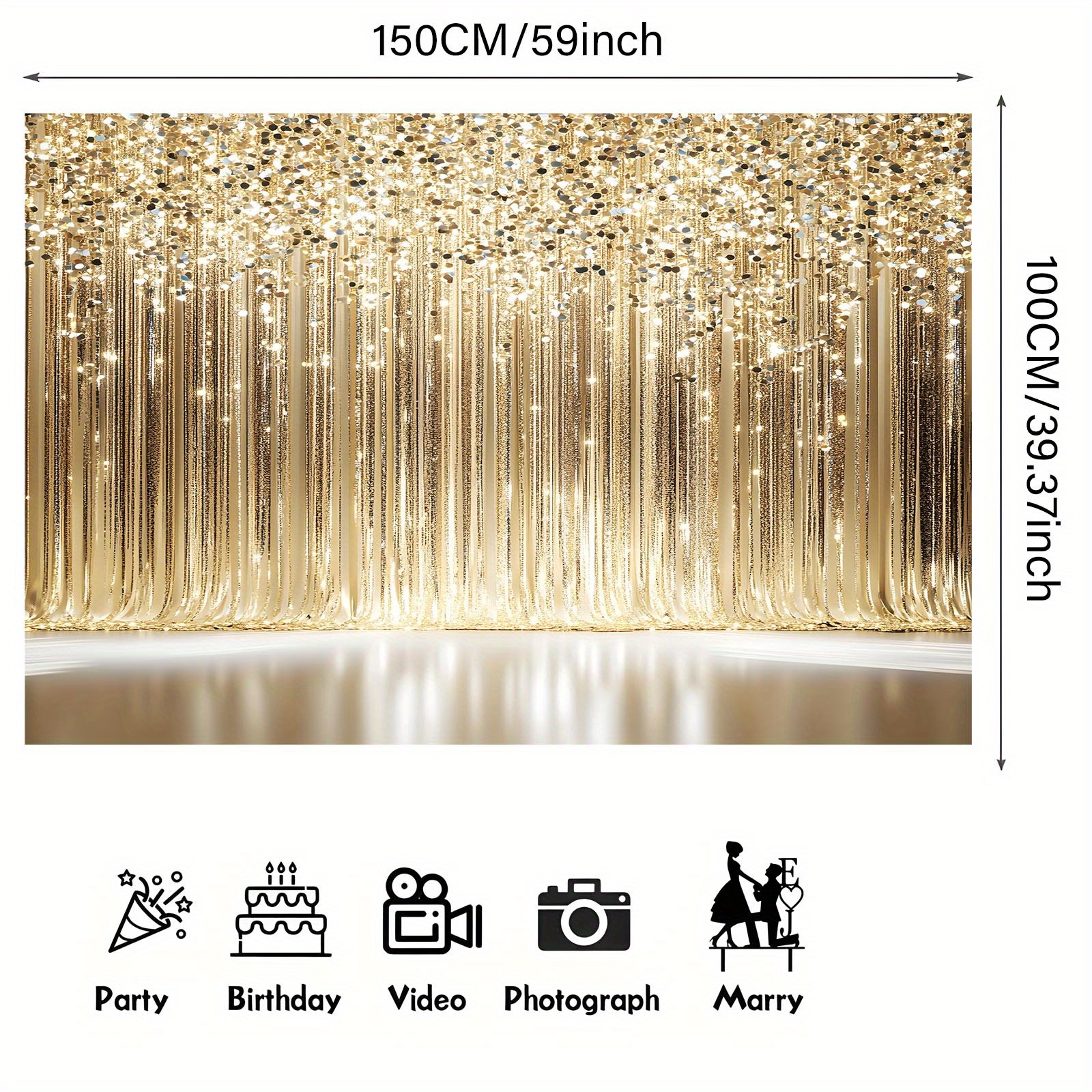 1 curtain with sparkling gold  – обзор и цена Photography Youtube
