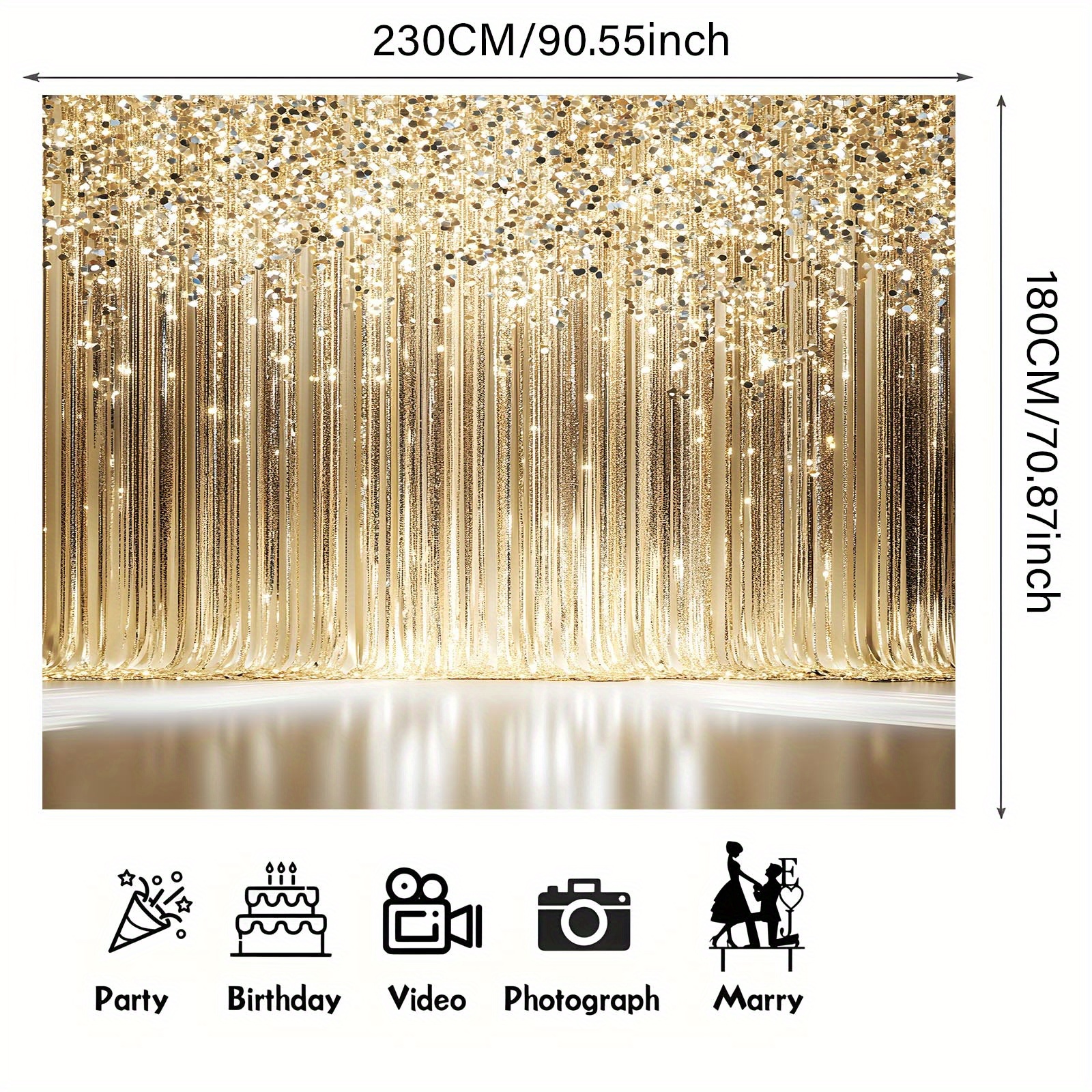 1 curtain with sparkling gold  – обзор и цена Photography Youtube