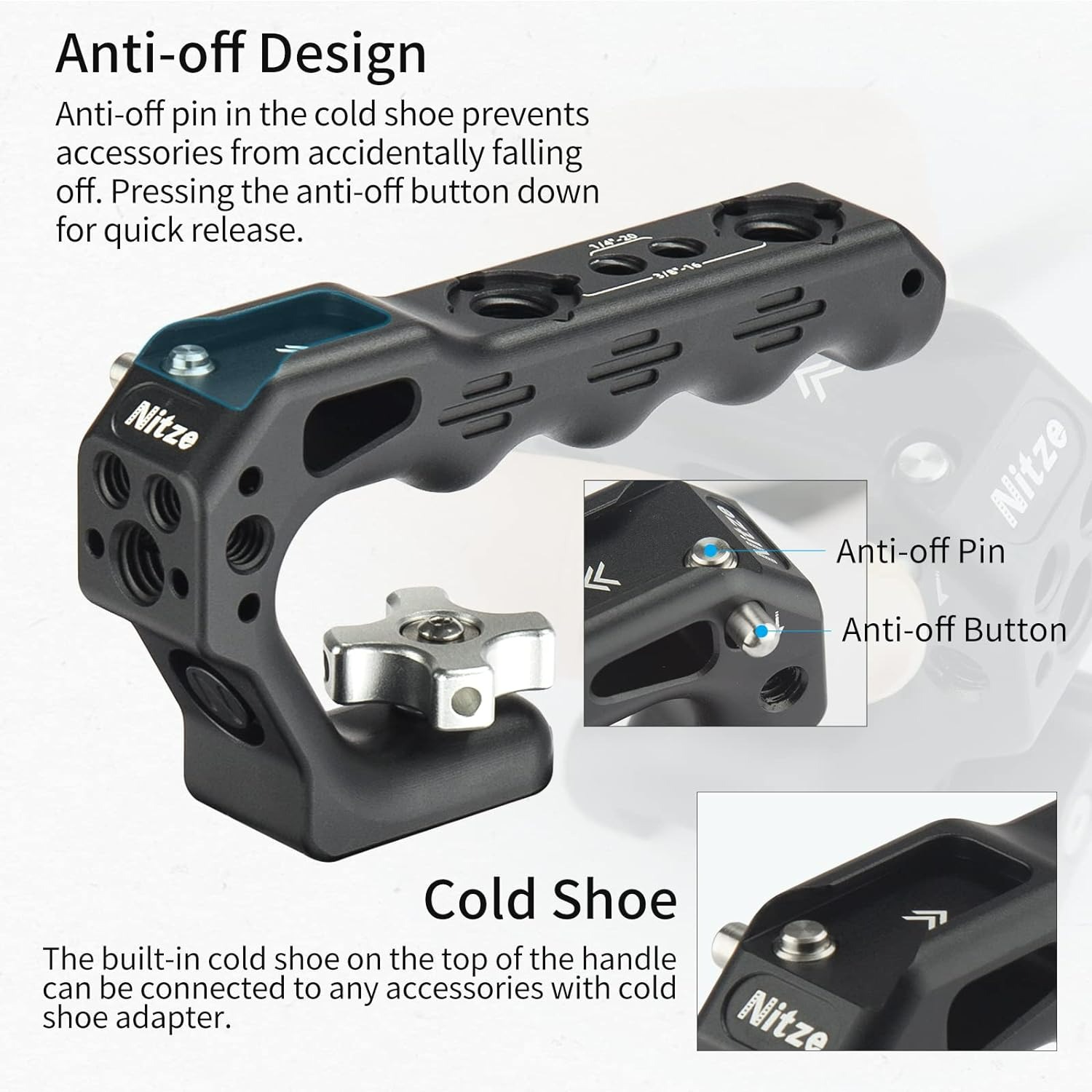 Nitze Lil Stinger II Handle Co – обзор и цена Camera Cold Shoe