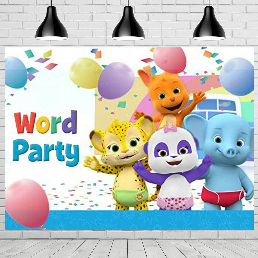 Cartoon Word Party Theme Backd – обзор и цена Photography Word