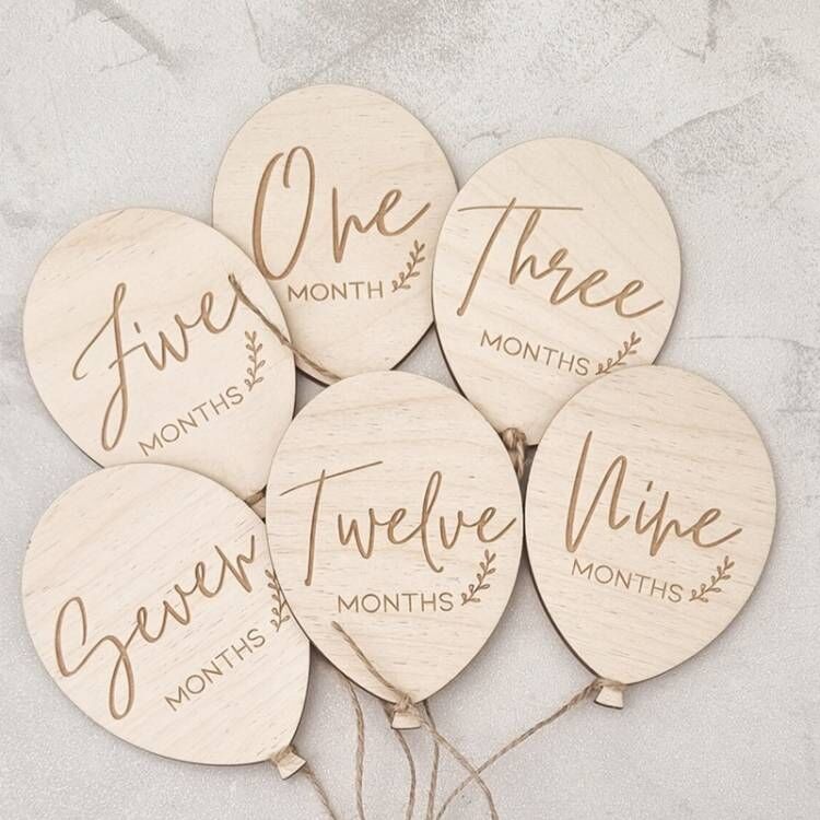 Wooden Milestone Baby Balloon  – обзор и цена Photography Word